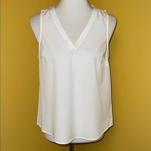 a new day Cream V-Neck Tank Top